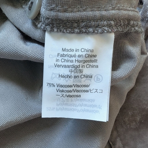 J. Crew Classic-fit Shirt Womens 10 Y2K Whimsigoth Grunge Drapey Velvet Pewter - Picture 9 of 14